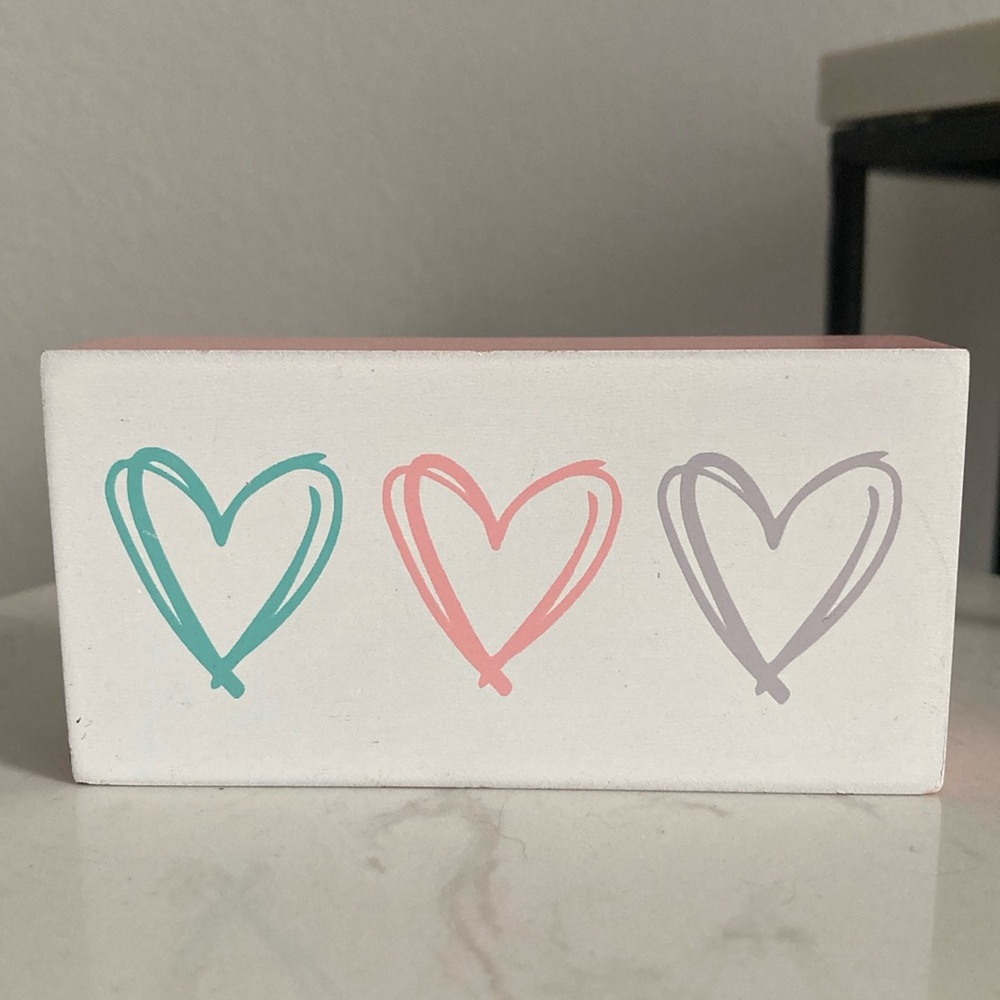 Wood Heart Sign Decoration